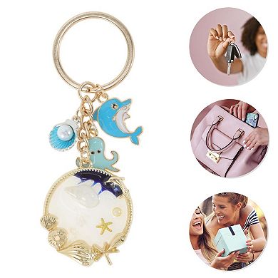 Colorful Ocean Theme Handbag Charms Keychains for Bags and Purses 1 Pc