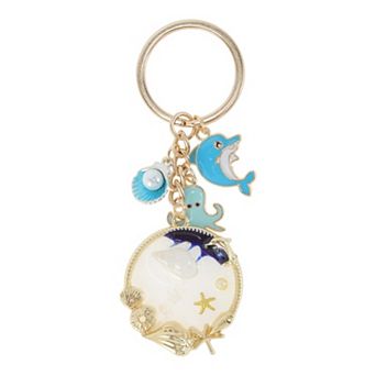 Colorful Ocean Theme Handbag Charms Keychains for Bags and Purses 1 pc