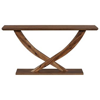 Whisen Modern Rustic Console Table with Cross-Leg Design