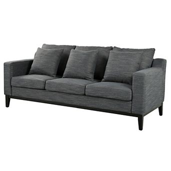Whisen Modern 3-seat Sofa with Wooden Legs