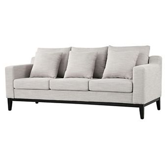 Whisen Modern 3-seat Sofa with Wooden Legs