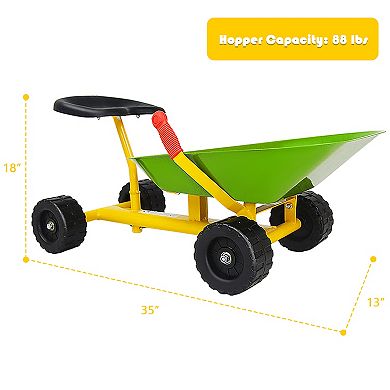 8 Inch Heavy Duty Kids Ride-on Sand Dumper with 4 Wheels