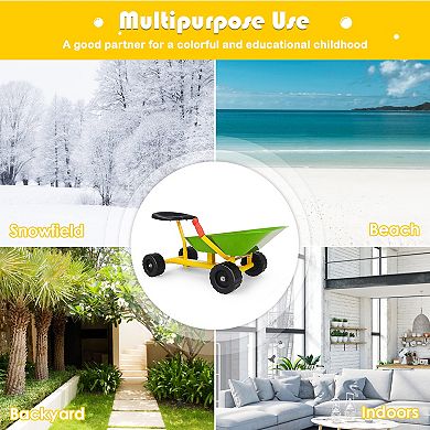 8 Inch Heavy Duty Kids Ride-on Sand Dumper with 4 Wheels