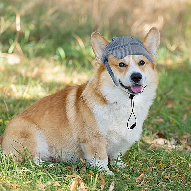 Adjustable Dog Hat for Sun Protection with Ear Holes 1Pc