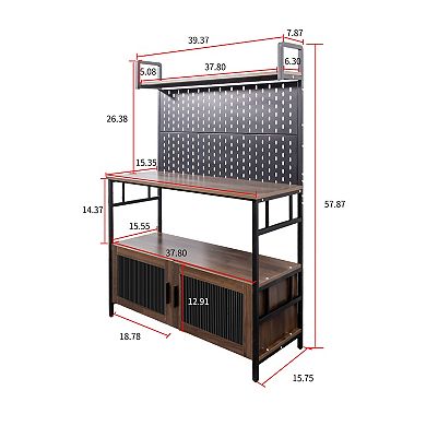 Microwave Oven Stand Kitchen Bakers Rack