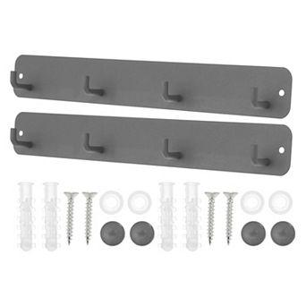 2 pc Coat Rack, Coat Hooks Wall Mount, Wall Hooks for Hanging, Hat Rack with 4 Coat Hooks