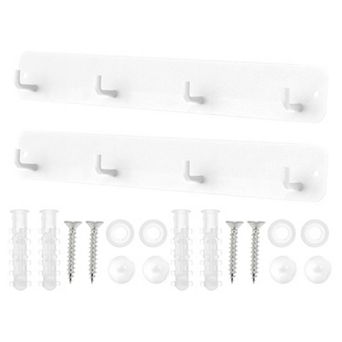 2 pc Coat Rack, Coat Hooks Wall Mount, Wall Hooks for Hanging, Hat Rack with 4 Coat Hooks