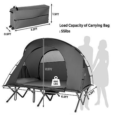2-person outdoor camping tent with external cover