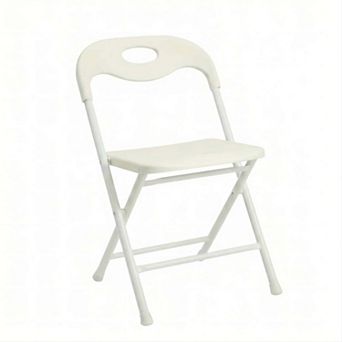 4-Pack White Stainless Steel Folding Chairs - Heavy-Duty 800lb Capacity, Stackable & Waterproof