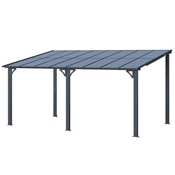 16 ft. x 10 ft. Aluminum Sloped Hardtop Pergola with UV-Blocking Polycarbonate Patio Cover