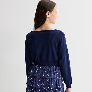 Girls 7-16 Sea + Skye Button Down Cardigan Sweater