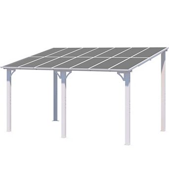14 ft. x 8 ft. Aluminum Sloped Roof Hardtop Pergola with UV-Blocking Polycarbonate Patio Cover