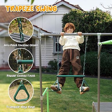 Climbing Unit With Monkey Bars