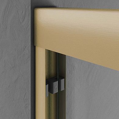 56-60" x 57" Sliding Tub Doors with Tempered Glass and Durable Rollers