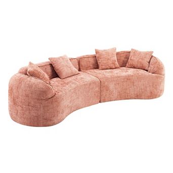 Curved Compressed Sofa, Creative Nordic-style Design,Comfortable, Soft and Suitable for Living Room