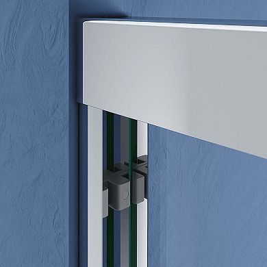 56-60" x 62" Sliding Tub Doors with Durable Rollers and Tempered Glass