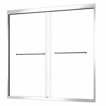 Sliding Tub Doors with Durable Rollers and Tempered Glass