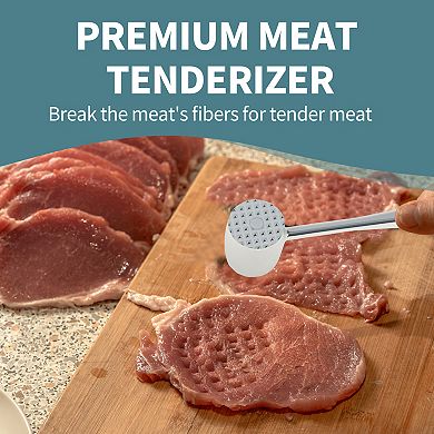 Aluminum Alloy Kitchen Meat Pounder Tenderizer Tool 1Pc 8.07"x1.69"x1.3"