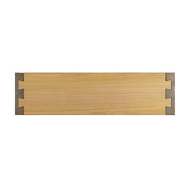 Whisen Vintage Industrial Console Table with Dovetail Joinery and Distressed Wood Veneer Finish