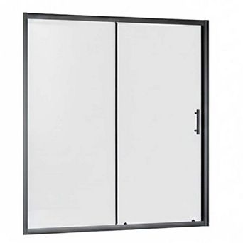 60" x 62" Adjustable Sliding Shower Door with Tempered Safety Glass