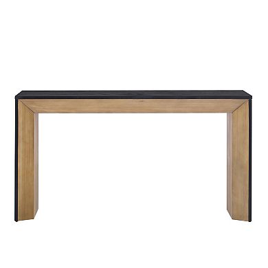 Whisen Fireplace Design Console Table with Wood Veneer Top