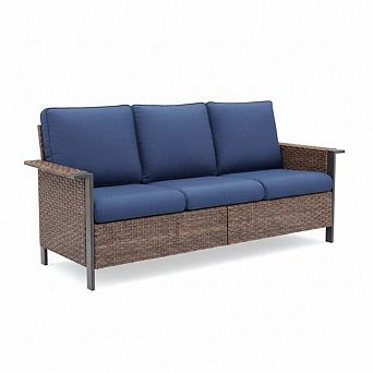 Outdoor Wicker Sofa Patio 3-Seater Sofa