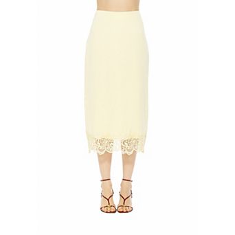 Women's ALEXIA ADMOR Midi Skirt With Lace Hem