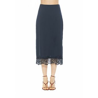 Women's ALEXIA ADMOR Midi Skirt With Lace Hem