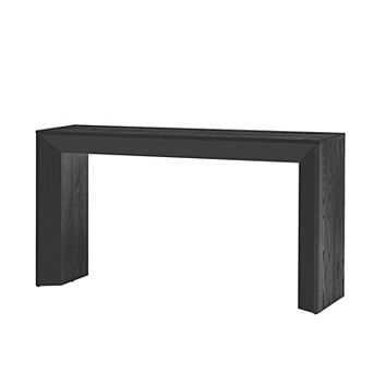 Whisen Fireplace Design Console Table with Wood Veneer Top