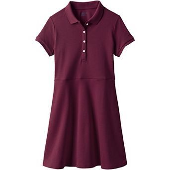 Girls 2-16 Lands' End Short Sleeve Interlock Polo Dress