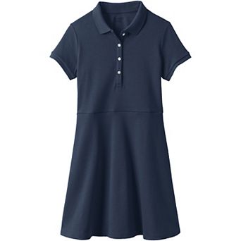 Girls 2-16 Lands' End Short Sleeve Interlock Polo Dress
