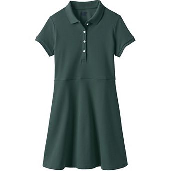 Girls 2-16 Lands' End Short Sleeve Interlock Polo Dress