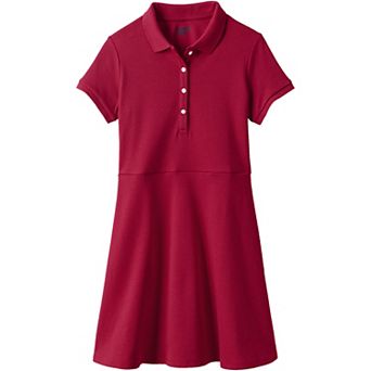 Girls 2-16 Lands' End Short Sleeve Interlock Polo Dress