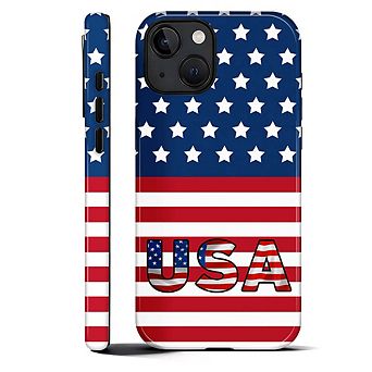 Smartphone Case for iPhone - 2-Layer Durable Smartphone Protection Case - USA Flag