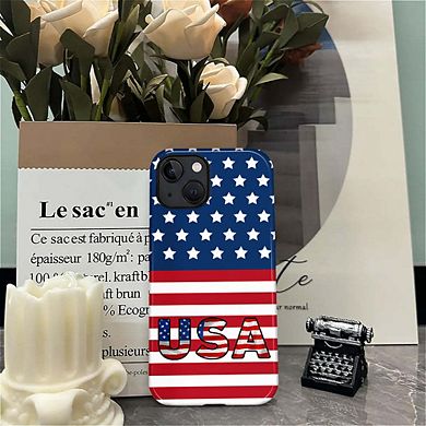 Smartphone Case for iPhone - 2-Layer Durable Smartphone Protection Case - USA Flag