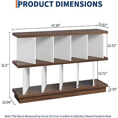 8 Cube Storage Shelf Organizer, Open Cube Bookshelf with 10 Removable Back Panels, Multi-Functional