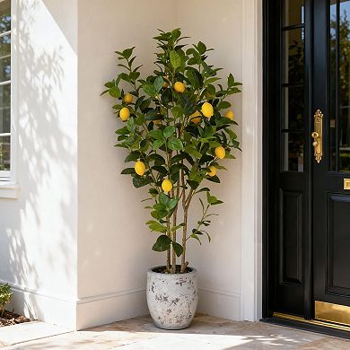 ANIXOL Artificial Lemon Tree in Pot