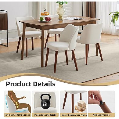 Wingback Dining Chairs Set of 2 for Dining Room Kitchen Office