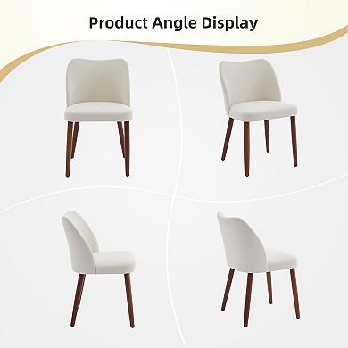 Wingback Dining Chairs Set of 2 for Dining Room Kitchen Office