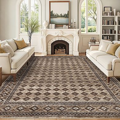 ANIXOL Geometric Washable Area Rug