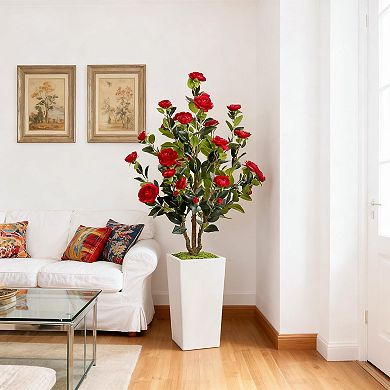 ANIXOL Artificial Camellia Tree in Pot