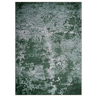 ANIXOL Washable Rug, Modern Abstract Faux Wool Area Rug