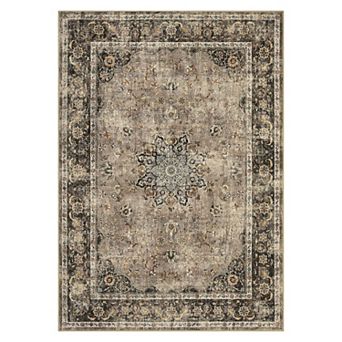 ANIXOL Washable Floral Area Rug