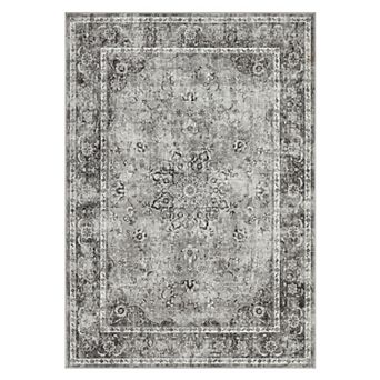 ANIXOL Washable Floral Area Rug