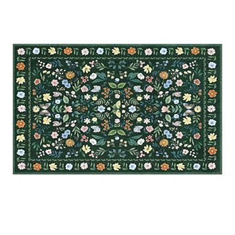 IDEALHOUSE Washable Floral Area Rug