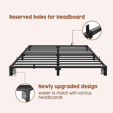 ANIXOL Platform Bed Frame with 6-Inch Height, No Box Spring Needed, Sturdy Metal