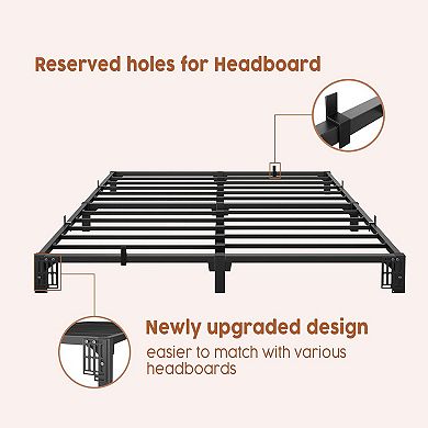 ANIXOL Platform Bed Frame with 6-Inch Height, No Box Spring Needed, Sturdy Metal