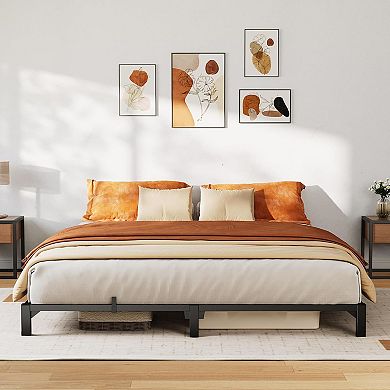 ANIXOL Platform Bed Frame with 6-Inch Height, No Box Spring Needed, Sturdy Metal