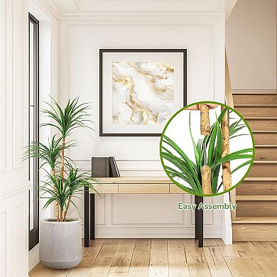Artificial Dracaena Tree for Indoor Décor Photo Backdrops Nursery Living Room Office