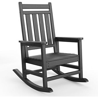 Oversized Rocking Chair 40", All-Weather Outdoor Rocker for Patio Garden Lawn